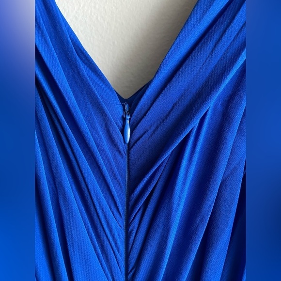 Blue Vera Wang Greek Style Maxi Dress Size 6 Royal Blue - Picture 8 of 12